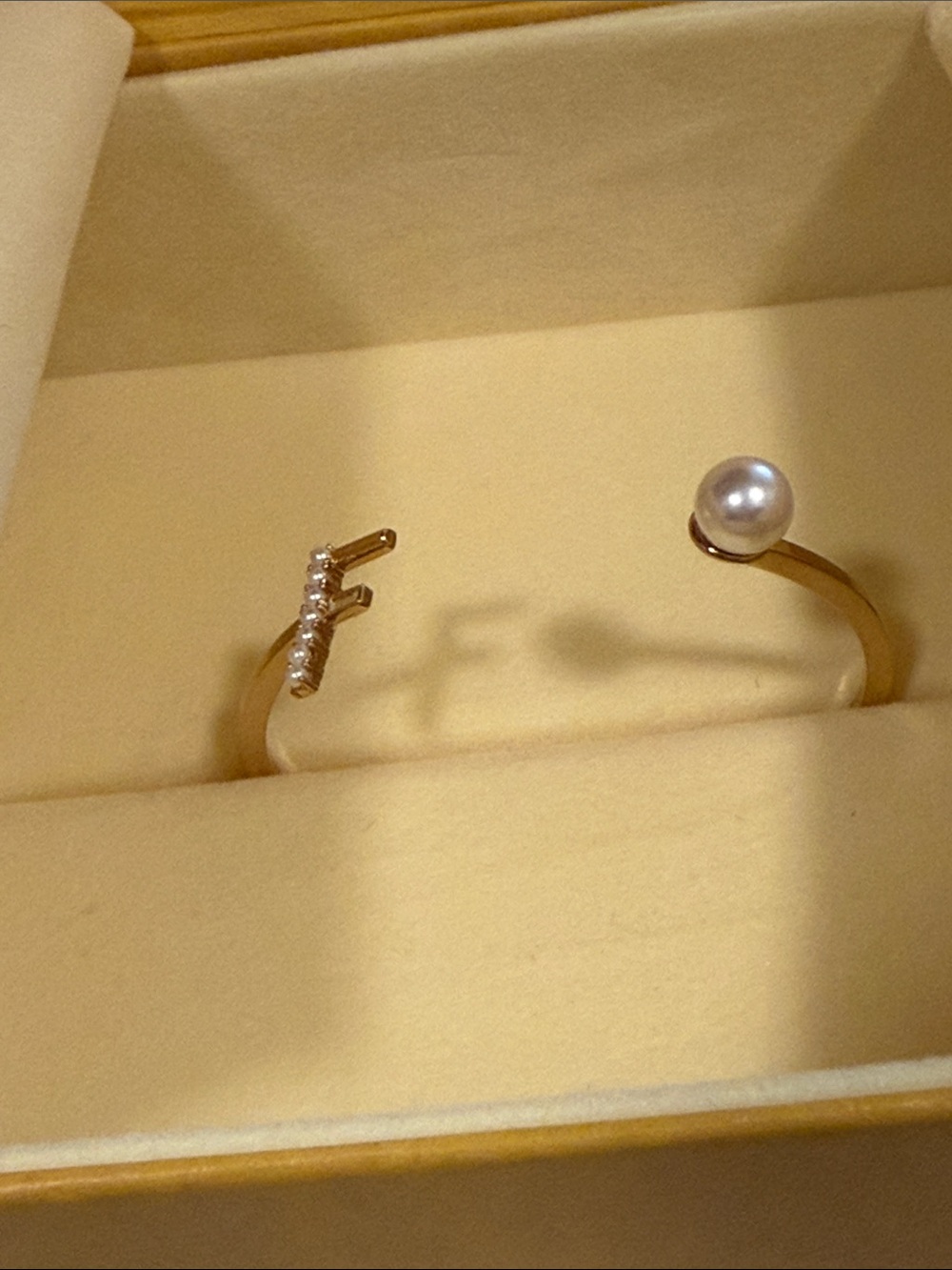 Fendi First Gold Pearl Open Cuff Bracelet - Picture 9 of 10